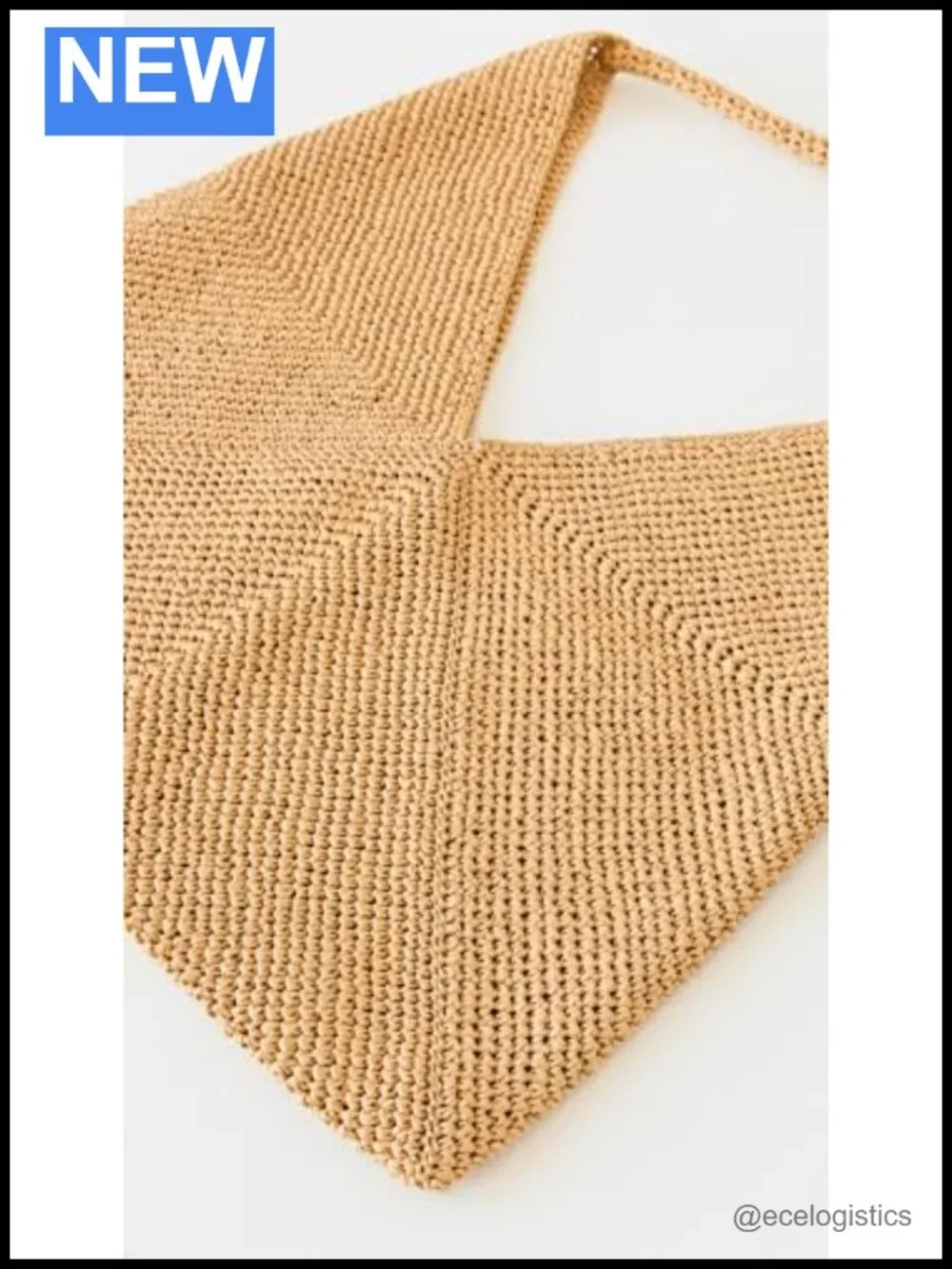 Woven Tubular Handle Hobo Bag Paper Yarn Slouch Shoulder